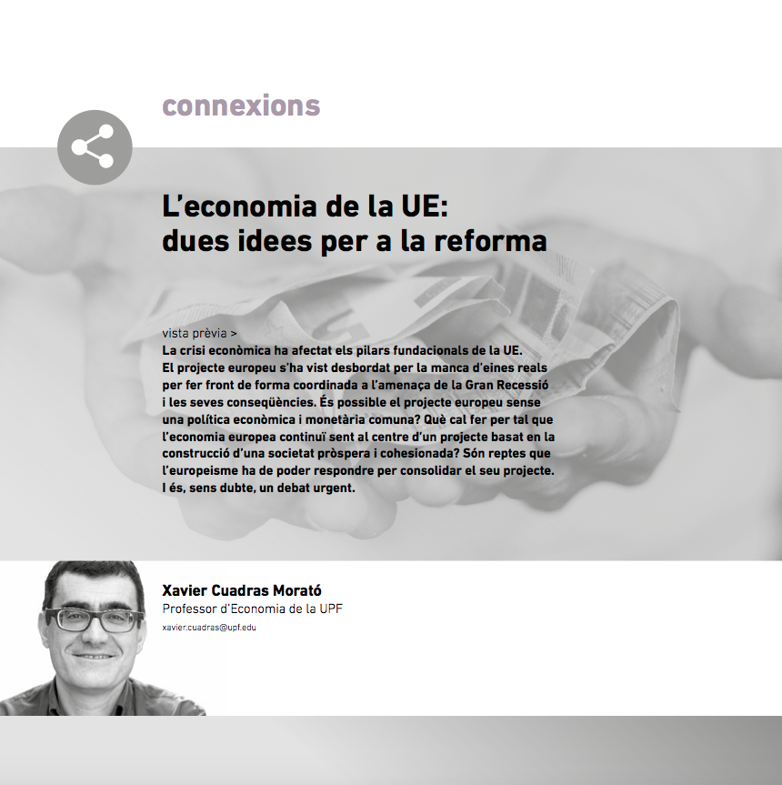 Article de Xavier Cuadras a Eines 34 sobre L’economia de la UE