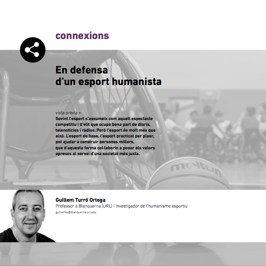 Article de Guillem Turró sobre l'esport humanista