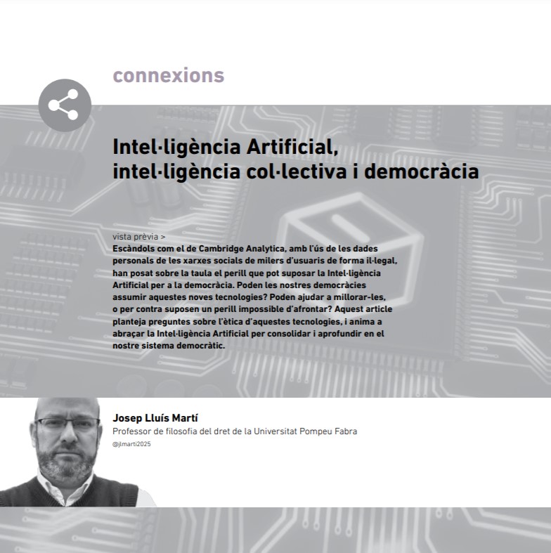 "Intel·ligència Artificial, intel·ligència col·lectiva i democràcia", de Josep Lluís Martí