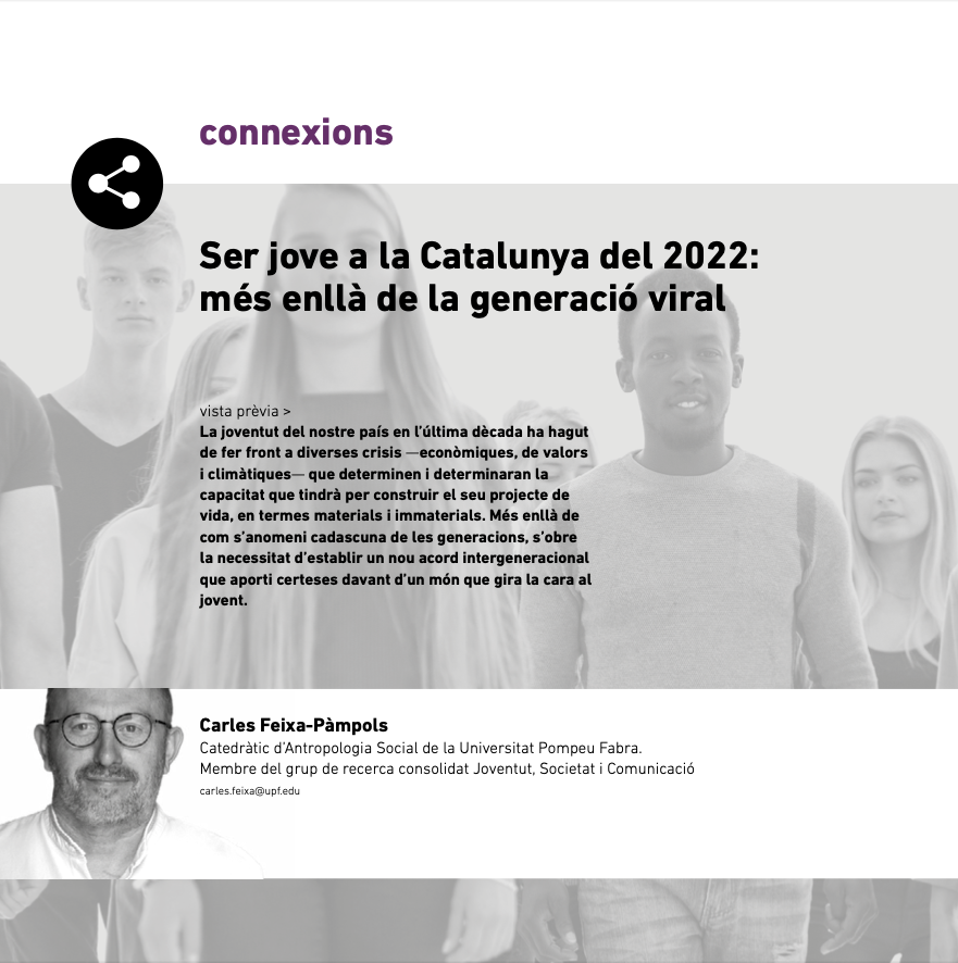 Article de Carles Feixa a Eines 45 sobre ser jove a la Catalunya del 2022