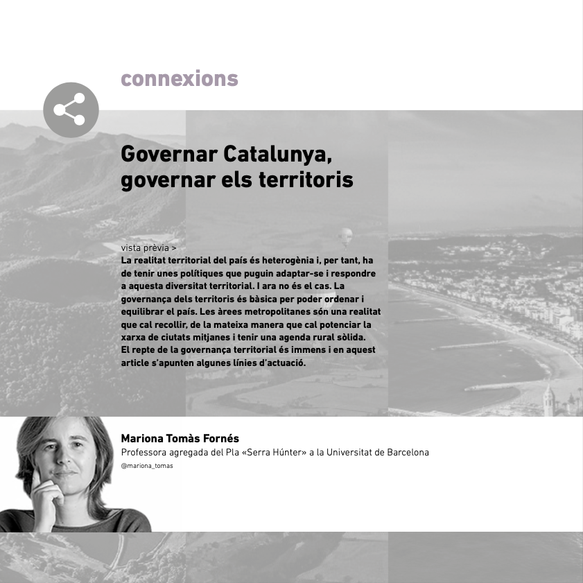 Article de Mariona Tomàs sobre com governar els territoris