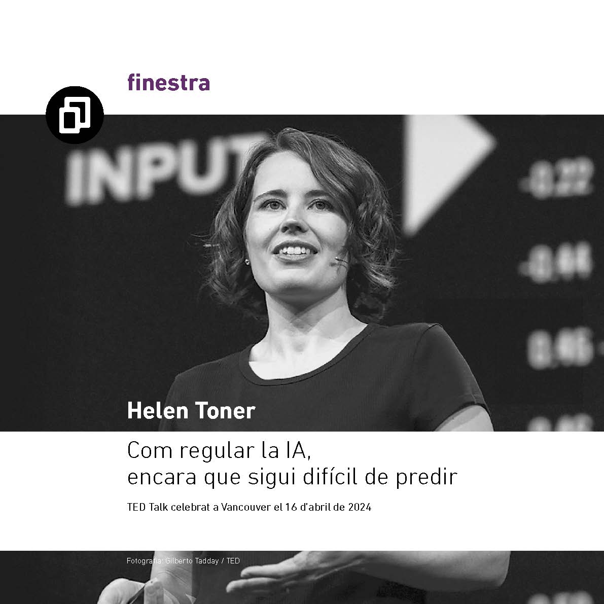 Conferència de Helen Toner a Eines 50