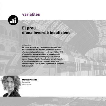 Article de Mònica Peinado sobre el preu d’una inversió insuficient