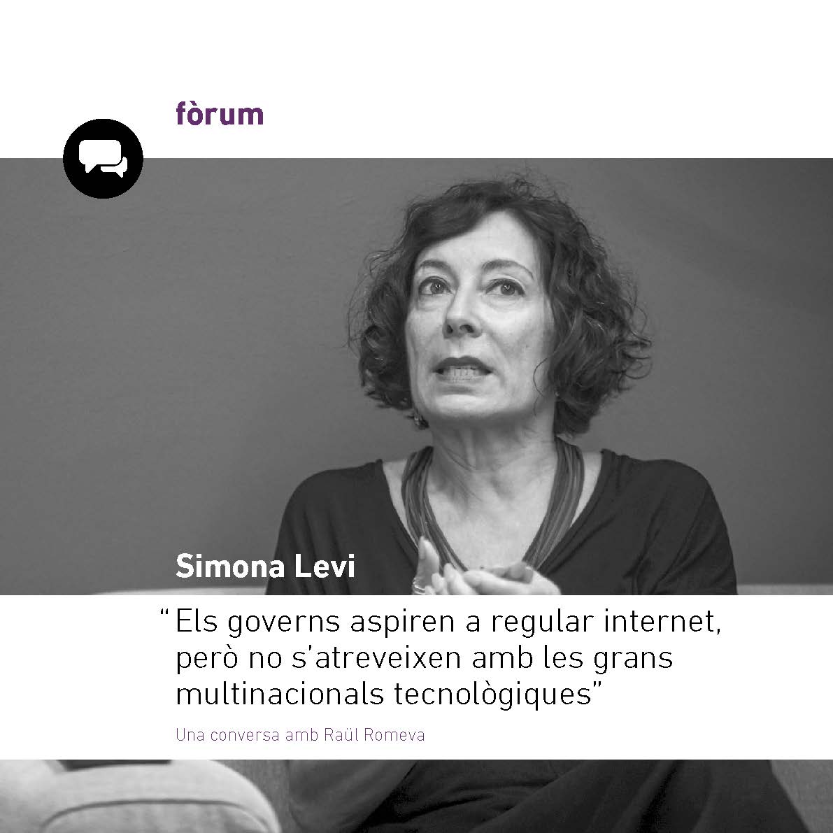 Conversa entre Simona Levi i Raül Romeva a Eines 51