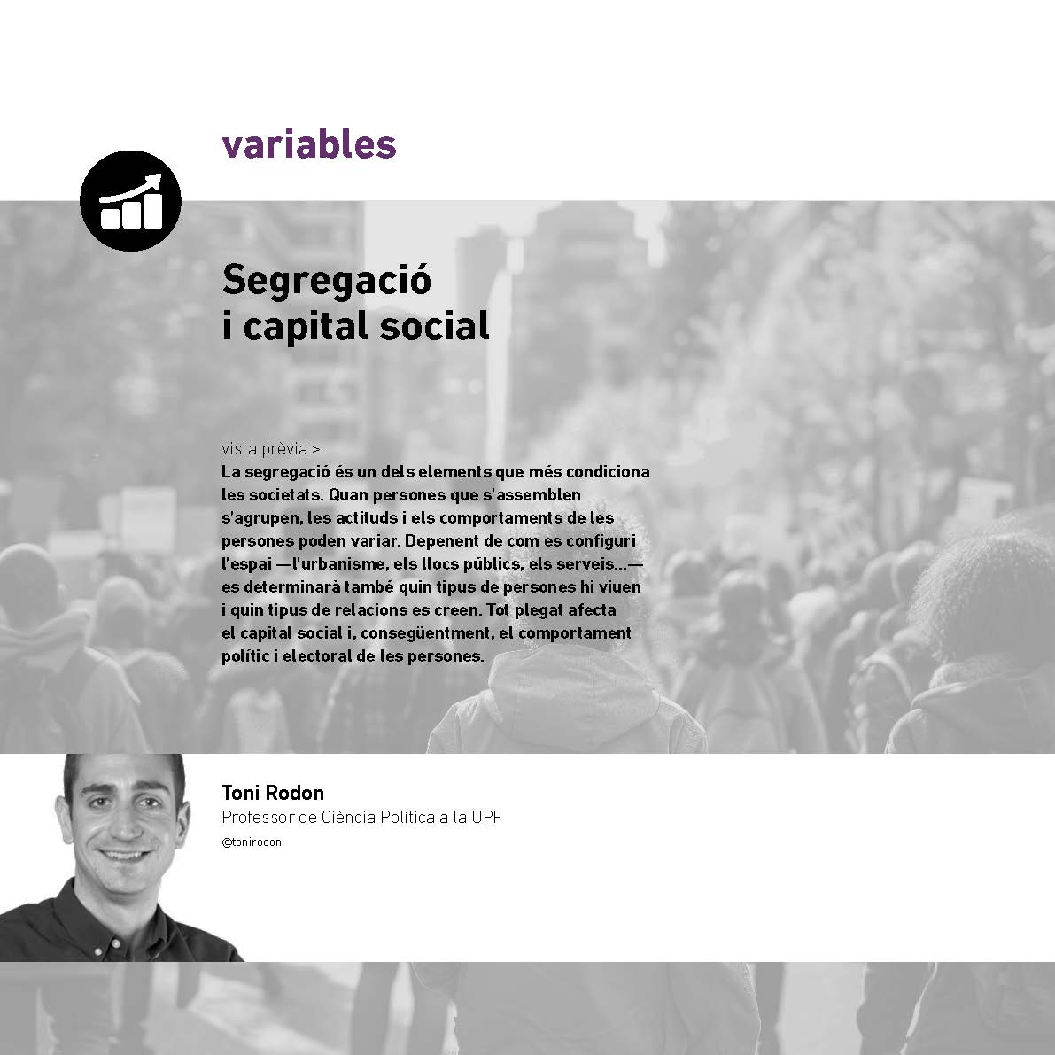 Article de Toni Rodon sobre segregació i capital social