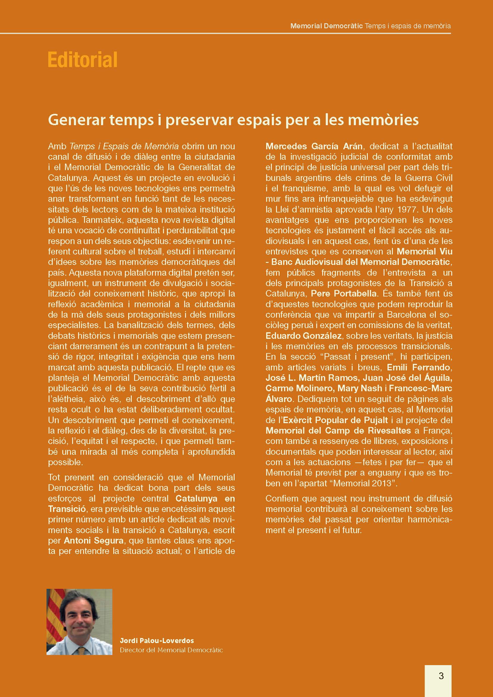 Portada de l'article: Generar temps i preservar espais per a les memòries