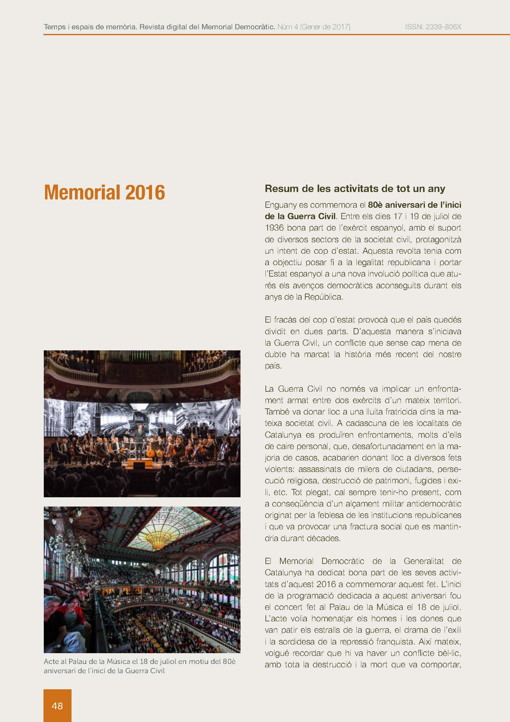 Portada de l'article: Memorial 2016