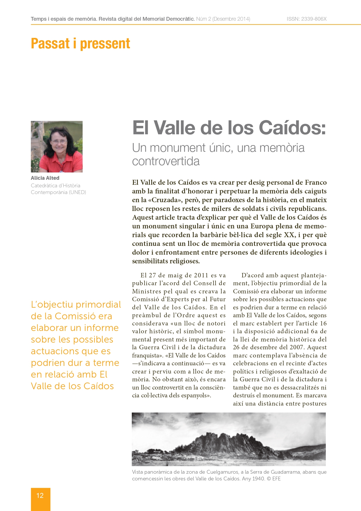 Portada de l’article: El Valle de los Caídos