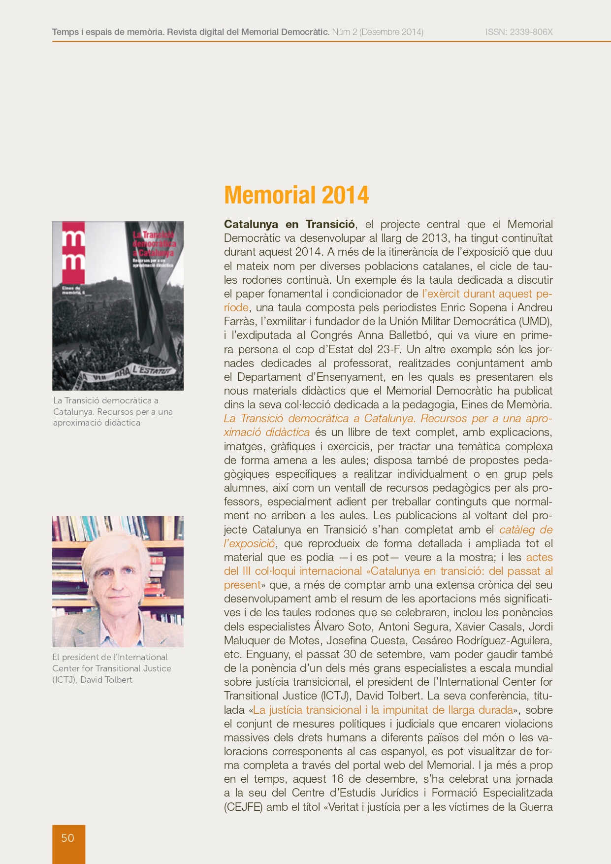 Portada de l’article: Memorial 2014