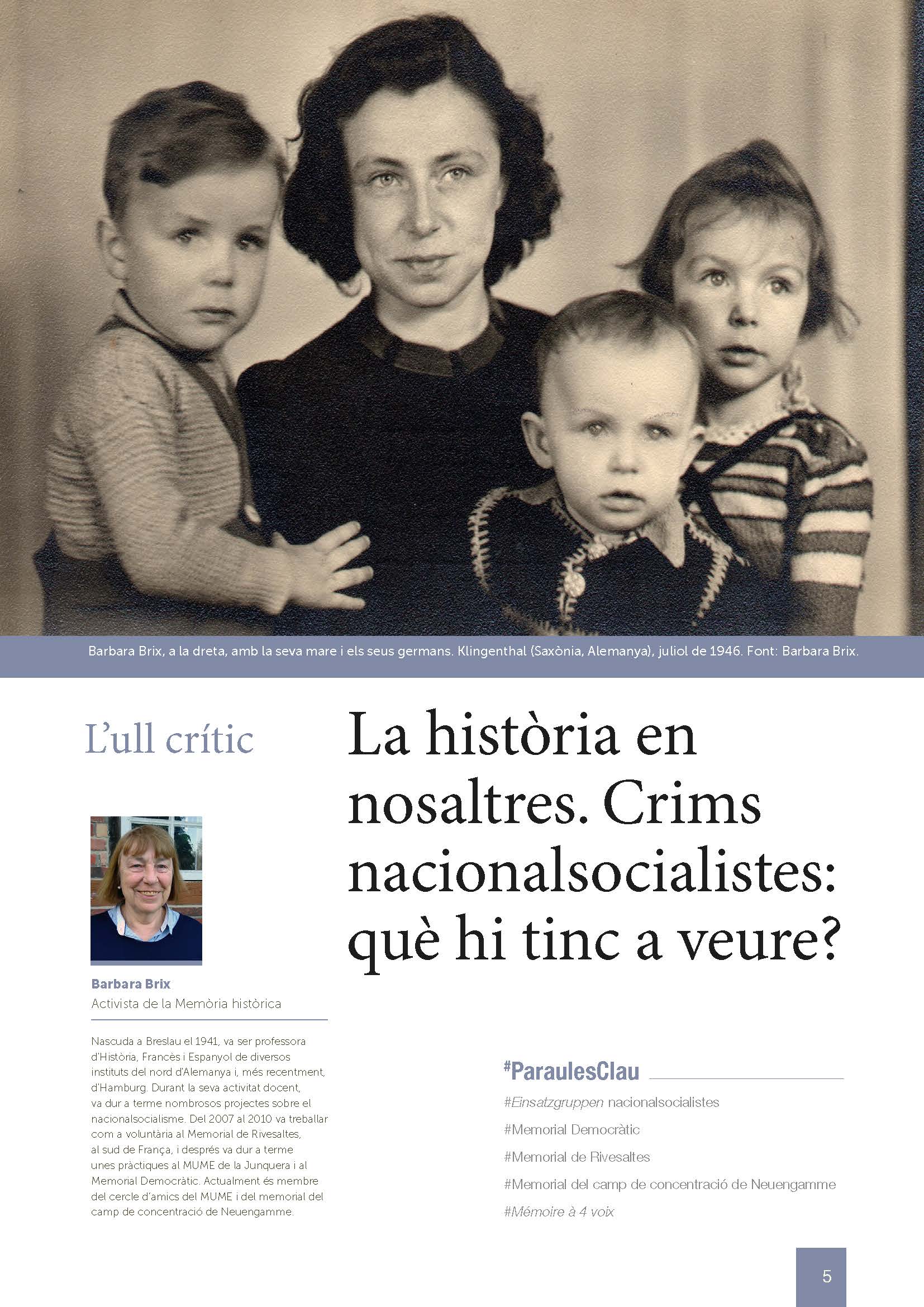 La història en nosaltres. Crims nacionalsocialistes: què hi tinc a veure?