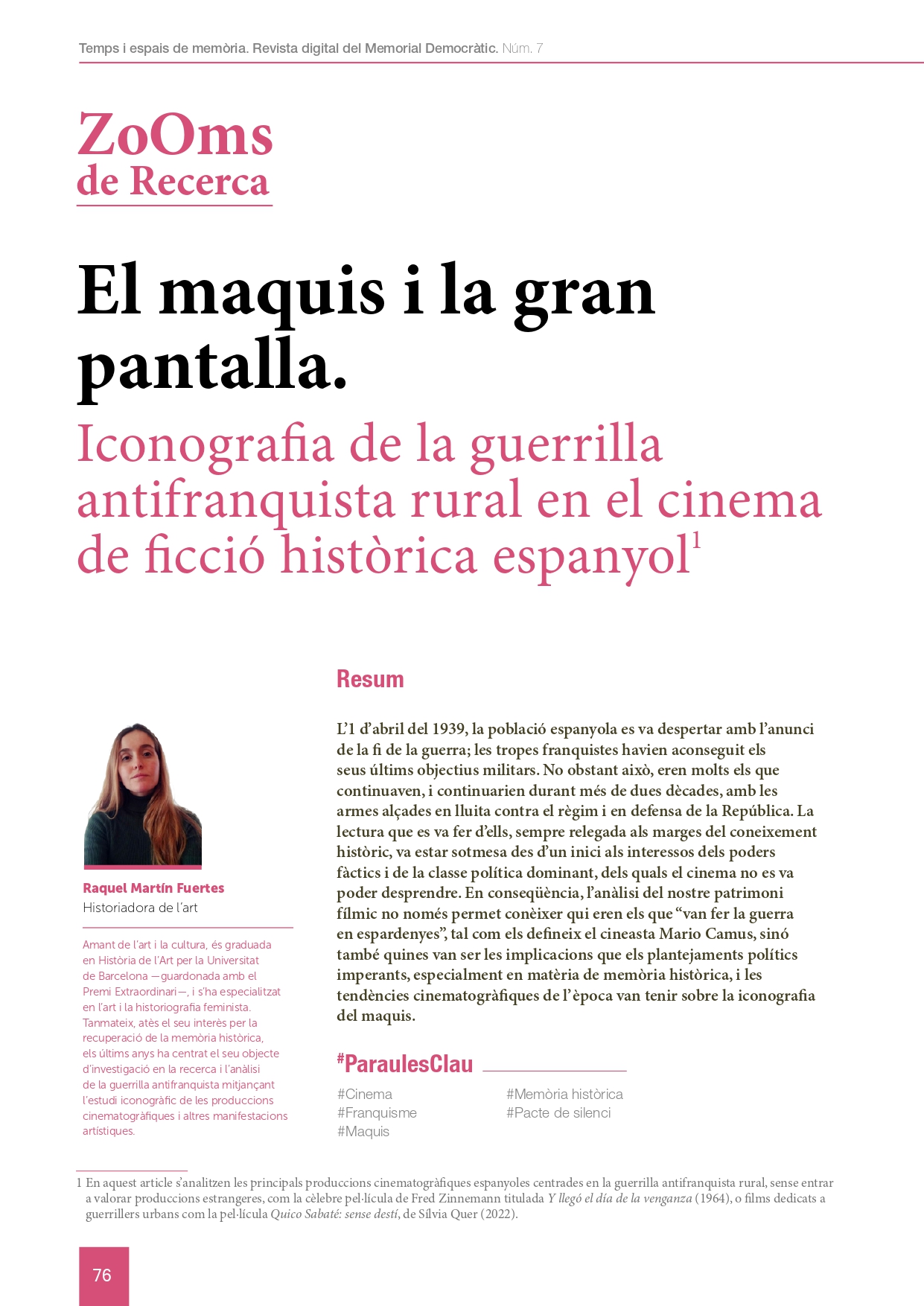 Portada de l’article: El maquis i la gran pantalla