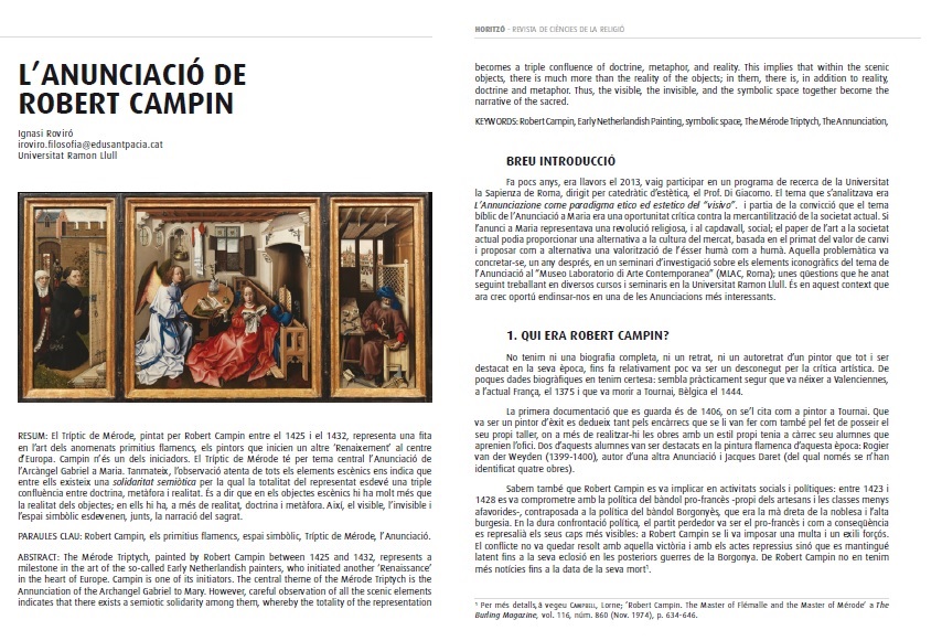 L’ANUNCIACIÓ DE ROBERT CAMPIN